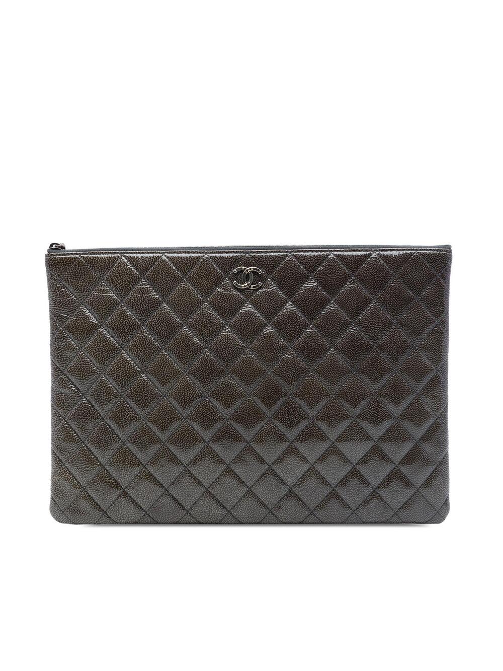 Chanel Large Crinkled Patent O Case #310616C91B